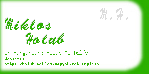 miklos holub business card